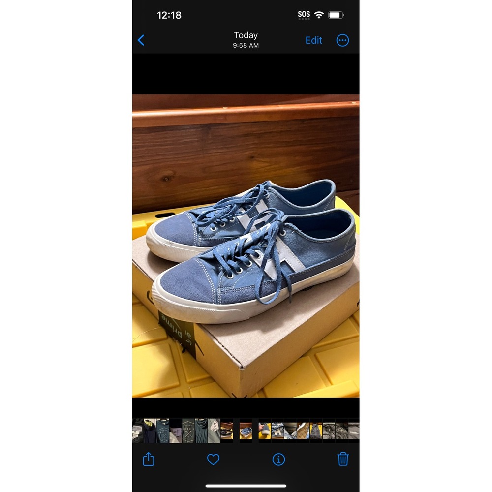 HUF Blue‎ Canvas Skate Shoes Sneakers Casual Lace Up Low Top